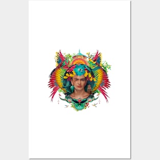 Frida Kahlo Tribute Tropical Posters and Art